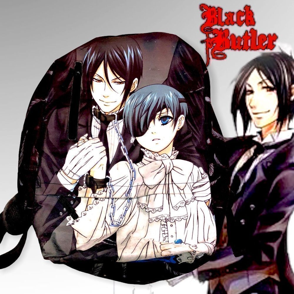 Black Butler Anime Backpack Large Used see photos